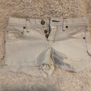 Raw Hem Cut-Off Jean Shorts